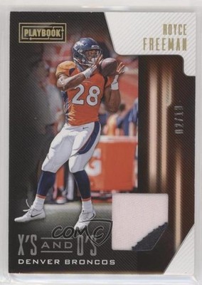 2018 Panini Playbook X's and O's Jerseys Prime 2/10 Royce Freeman #22 e6p