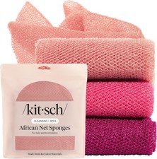 Kitsch African Net Sponge   Exfoliating Body Scrubber for Cleansing  Gentle Dai