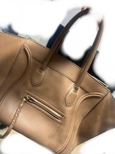 Borsa a mano CELINE Luggage Phantom beige tote bag usata
