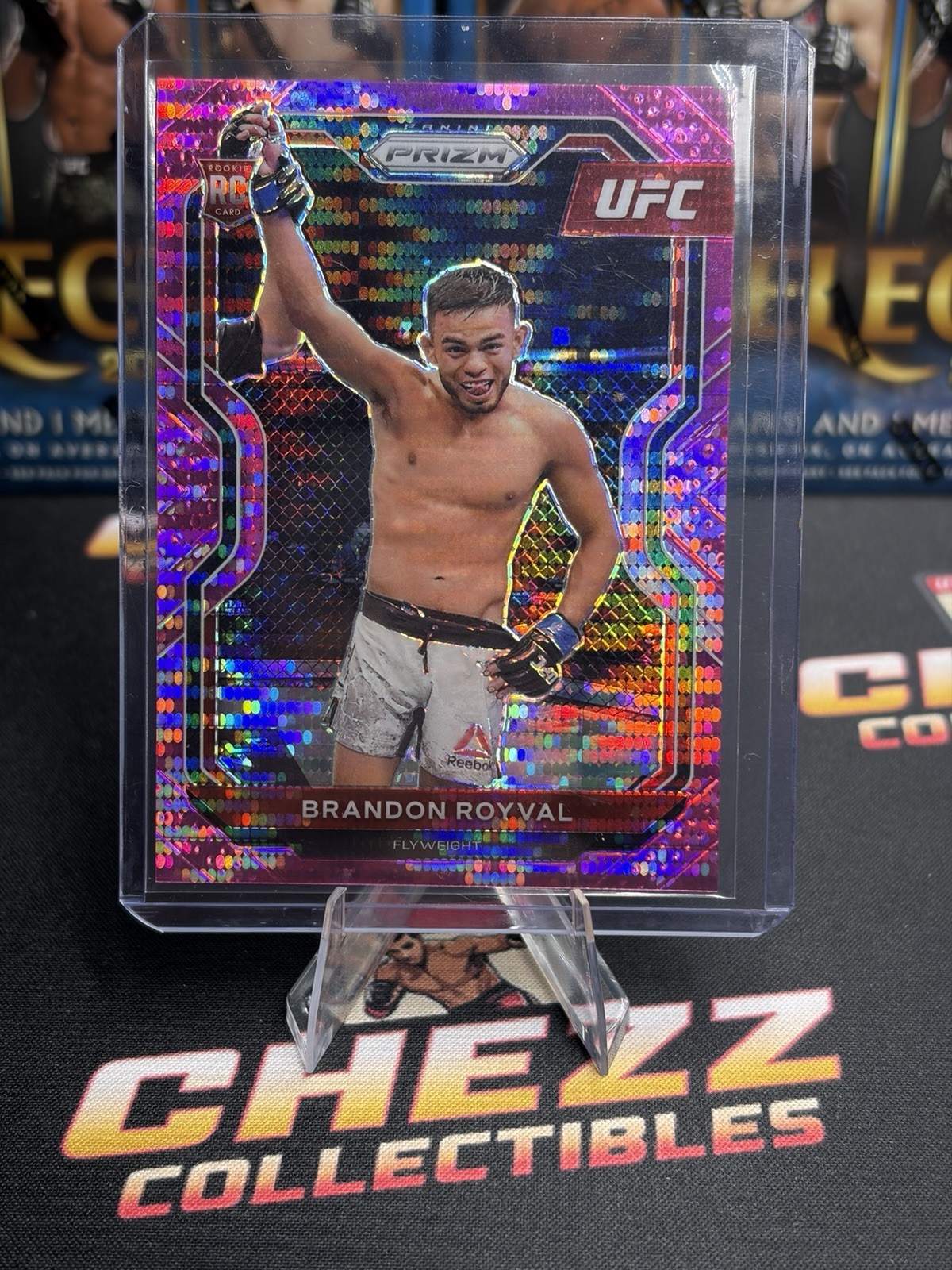 2021 Panini Prizm UFC Brandon Royval Pink Pulsar Prizm /42 RC Rookie