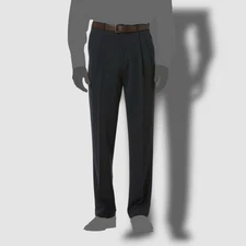 Perry Ellis Portfolio Men's Blue Double Pleated Dress Pants Size 36W 32L