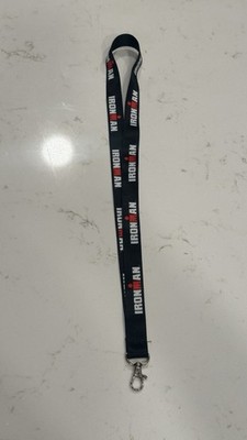 Ironman Triathlon Lanyard Black Red NEW