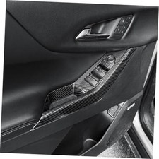 Car Window Switch Panel Cover Side Door Lock Lift Control Carbon Fiber Pattern