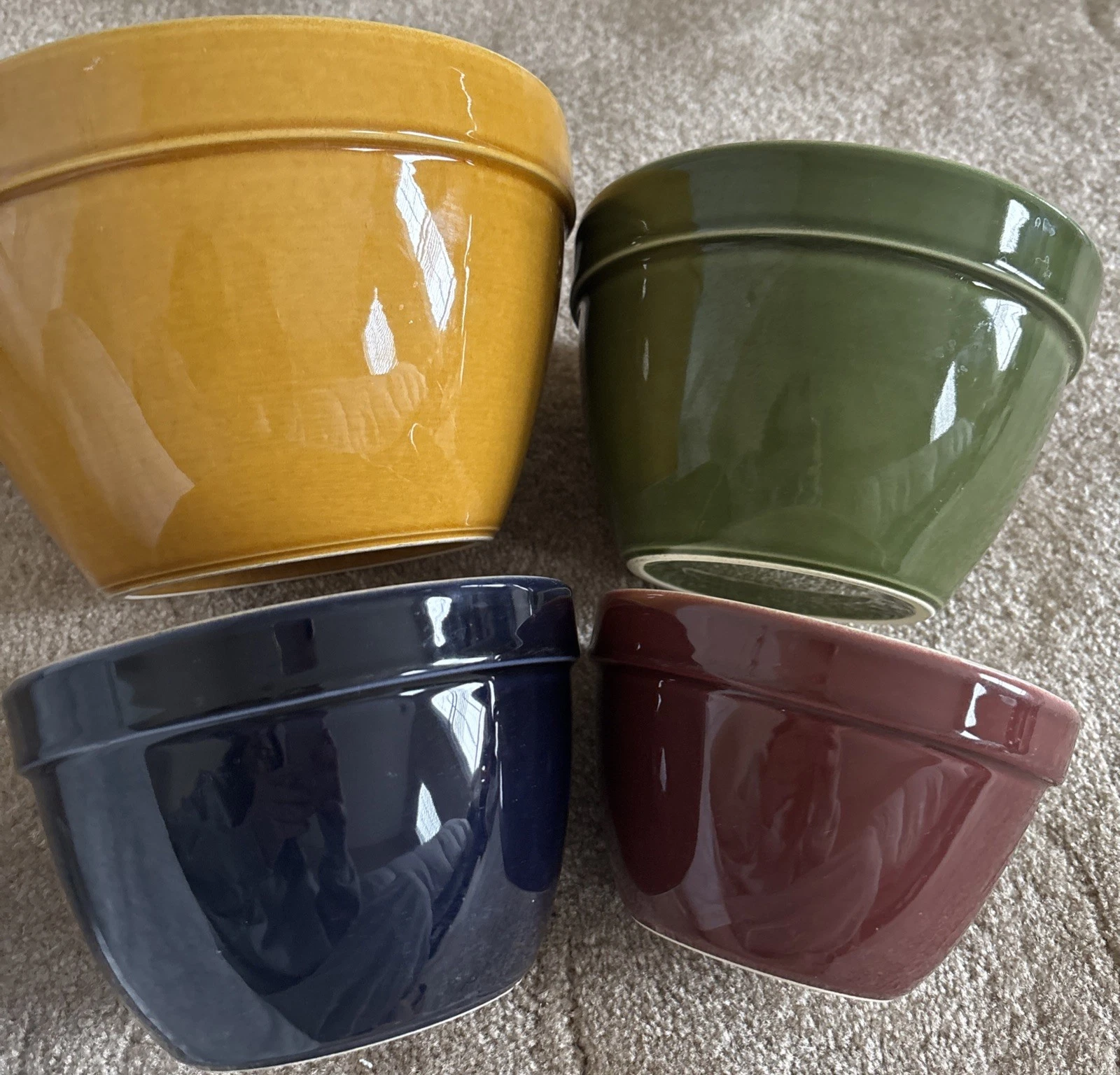 Crate & Barrel 4 Piece Set Of Ceramic Mixing Bowls Nesting Bright Colors
Opens in a new window or ta