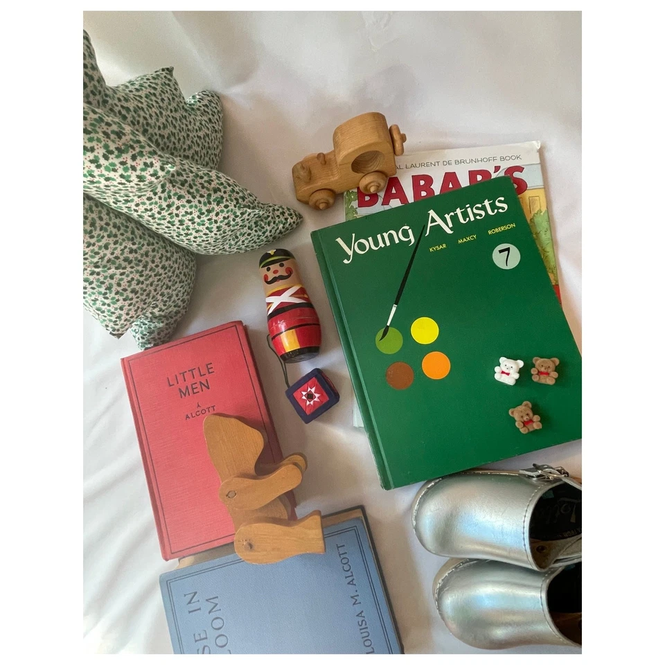 Tela de acebo verde y bayas rojas de árbol de Navidad acolchado vintage de 15", estrella, Foto 2 de 3