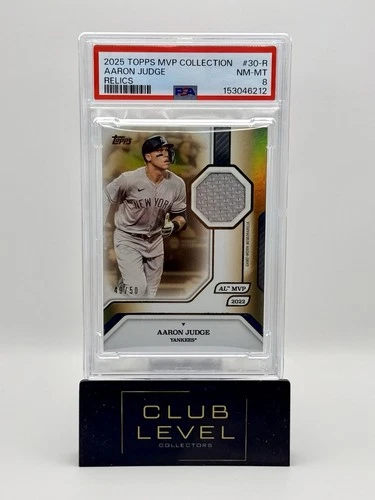 2025 Topps MVP Collection Aaron Judge Relic Gold Foil /50 #30-R
