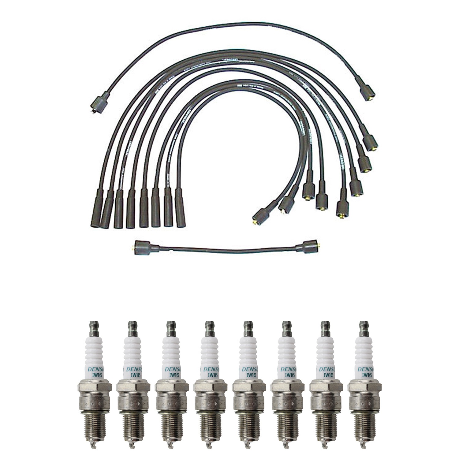Denso Ignition Wire and Spark Plug Kit for Chrysler LeBaron 1977 5.2L V8