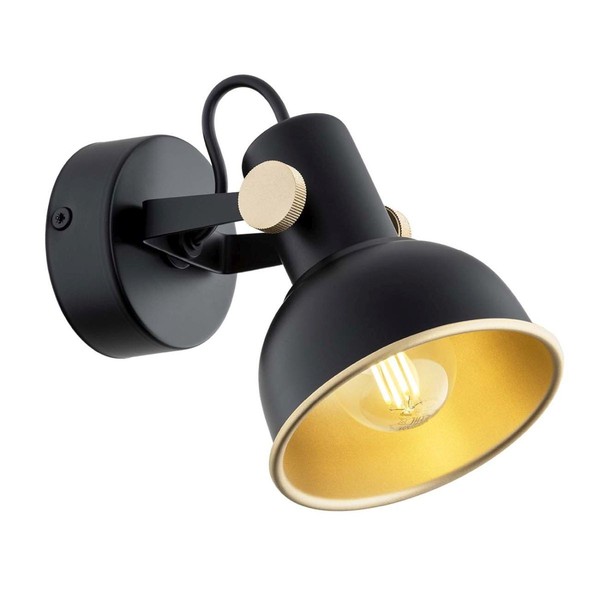 Moderne Wandleuchten, Schwarz-Gold, 1X7W/E14, IP20 - Elegant Und Stilvoll-image