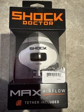 Shock Doctor Mouthguard Max Airflow (White) OSFM One Size Fits Most w/ Tether