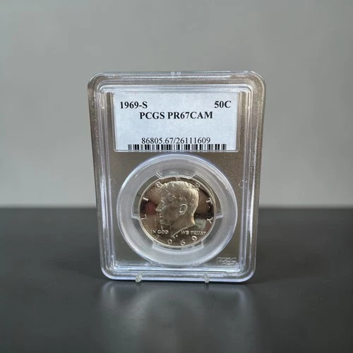 1969 S Kennedy Half Dollar 50C- PCGS PR67 CAM —40% Silver