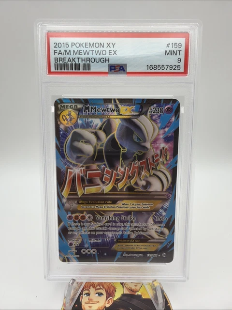 Pokemon 2015 XY Break Through FA/ M Mewtwo #159 PSA 9