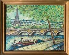 LeBerre (20th Century) Beautiful French Impressionism Art School Oil Painting