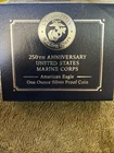 250th Anniversary Marine Corps American Eagle One Ounce Silver Proof Coin
