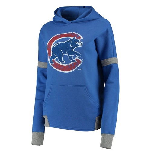 Majestic Threads Chicago Cubs Iconic Fleece Women Hoodie - Medium
