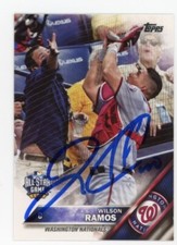 SIGNED BASEBALL CARD AUTO TOPPS 2016 WILSON RAMOS WASHINGTON NATIONALS #US15