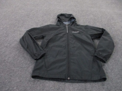 Columbia Jacket Girls L Black Windbreaker Rain Coat Outdoor Lightweight Youth - Picture 2 of 9