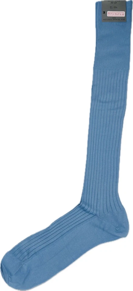Falke No.13 Socken Gr 43-44 Herren Kniestrümpfe Strümpfe Blau Sea Island Cotton - Bild 1 von 3