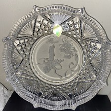 Waterford Cut Crystal Holiday Tray Candle Bells Design NEW In Box
