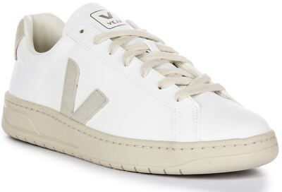 VEJA Urca Cwl Nautico Schnürer Seitliches Logo Herren Turnschuh Weiß Grau UK 6 -