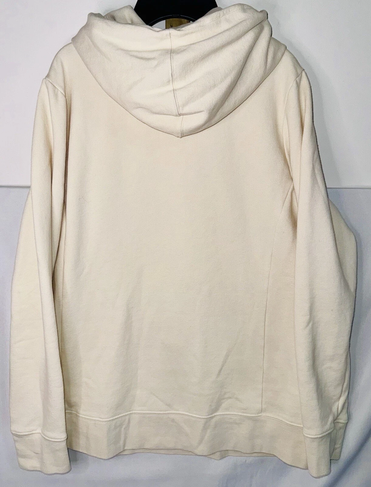 OFF WHITE Felpa con cappuccio pullover The North Face donna taglia large Trivert beige crema
