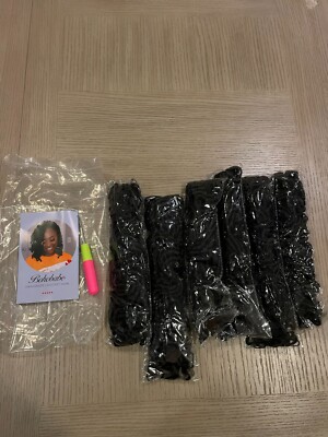 Bohemian Handmade Crochet Hair 30 inch curlylocs (6packs) color black