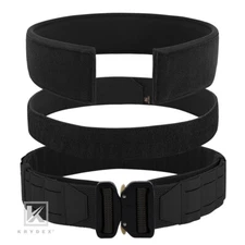 KRYDEX Tactical Battle Belt MOLLE and Padded Anti-Slip Pad and Inner Belt Black