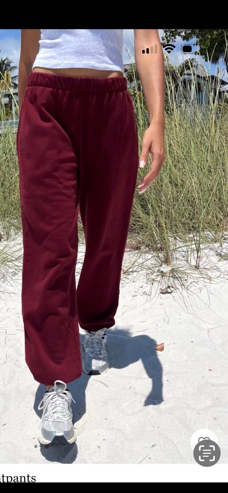 Burgundy Rosa Sweatpants for Women - Size Small-image