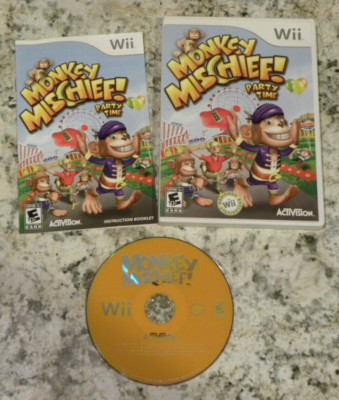 Monkey Mischief Party Time (Nintendo Wii, 2008) CIB Complete w/ Manual ...