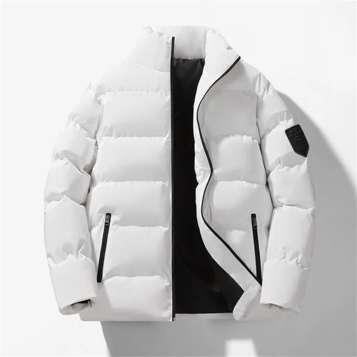 Herren Stehkragen Winter Baumwolle Daunen Puffer Jacke Mantel Reißverschluss Taschen Warm - Bild 38 von 40