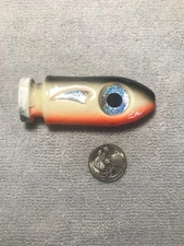 LOT OF 4 - JimyJigs Lure Head 8 Oz Trolling Lure Head Black/Orange Super Glow