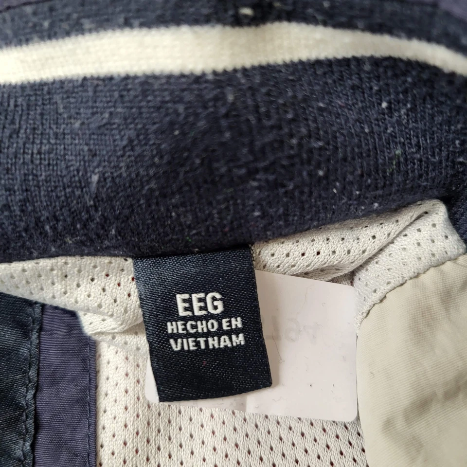 Tommy Hilfiger Hombres Chaqueta 2XL Azul Marino Rojo Blanco 100% Nylon Poliéster Colorblock Y2K Foto 4 de 4