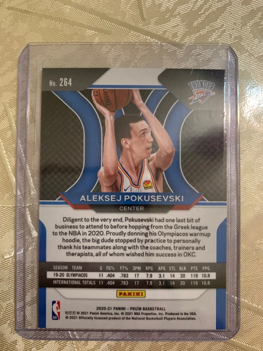 2020-21 Panini Prizm Aleksej Pokusevski Auto RP-APK & Base #264 RC OKC  Thunder