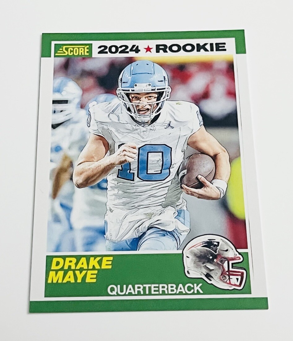 2024 Score Football Drake Maye Red 35th Anniversary Rookie Card