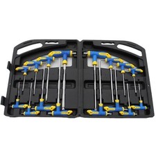 T Handle Hex & Star S/Drive Tpr Grip Allen Key Set 16PCS