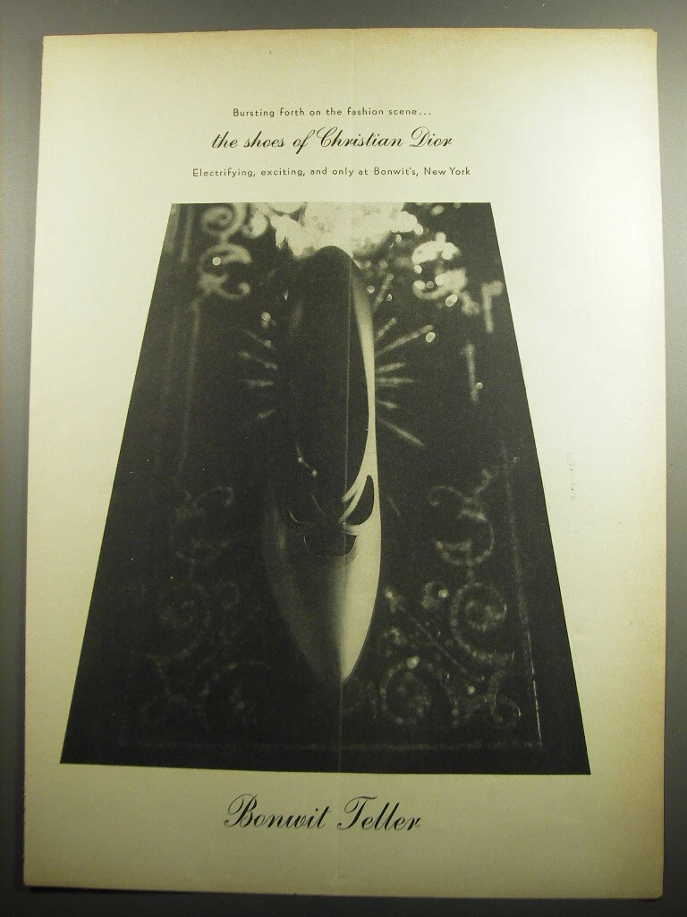 1957 Chaussures Bonwit Teller par Christian Dior Ad   Éclatement sur scène