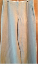 Charles Noland Classic 100%Linen (Women's) S14 Natural Wide Leg Career Pants