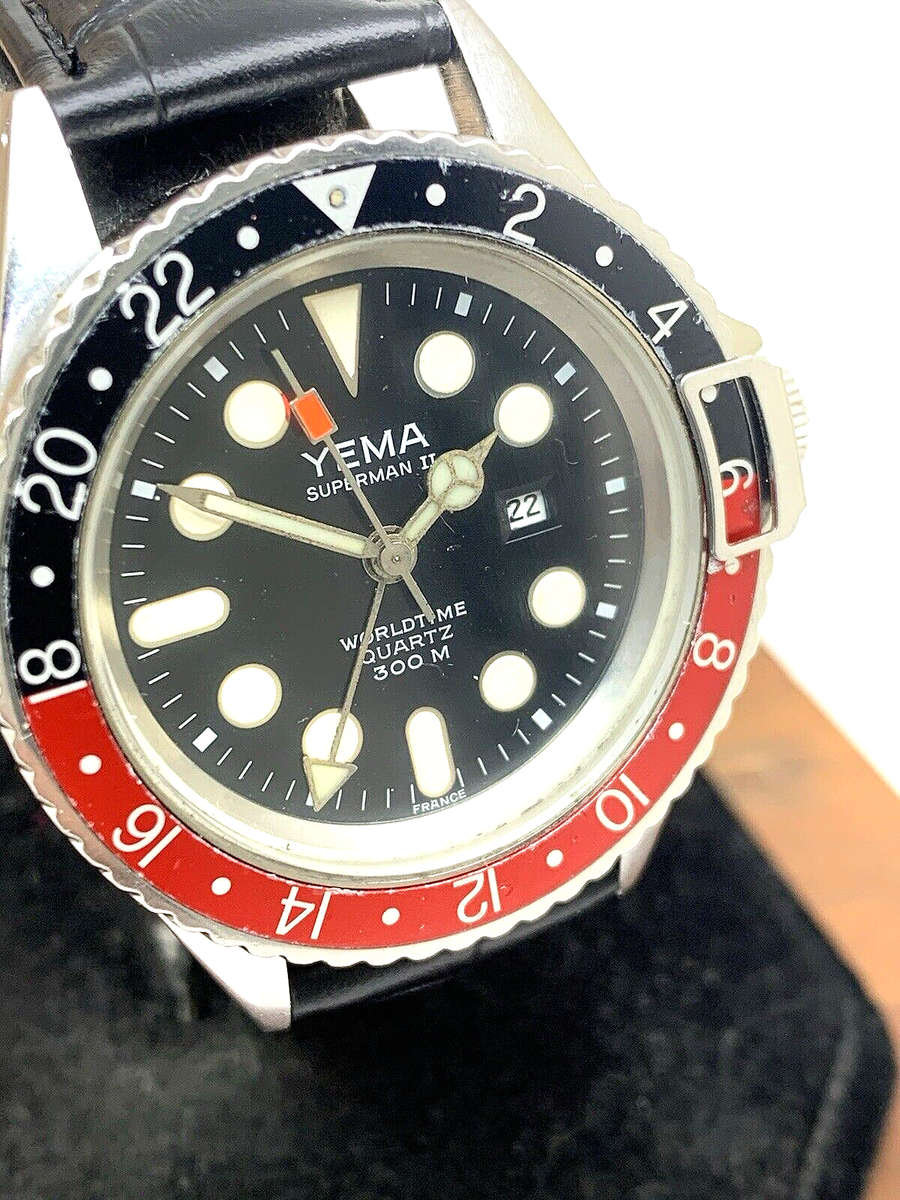 Yema Men's Watch RJ0056 Superman II Vintage Diver France Quartz