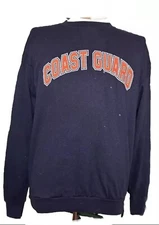 Vintage 80s Coast Guard Double Sided Crewneck Sweatshirt Made In USA