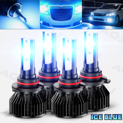 For Nissan Quest 2004-2009 Blue LED Headlight Kit High Low Beam Bulbs Combo 4pc