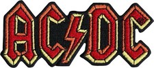 Patch - ACDC Lighting Bolt Logo Hard Rock Roll Music Embroidered Iron On 19031