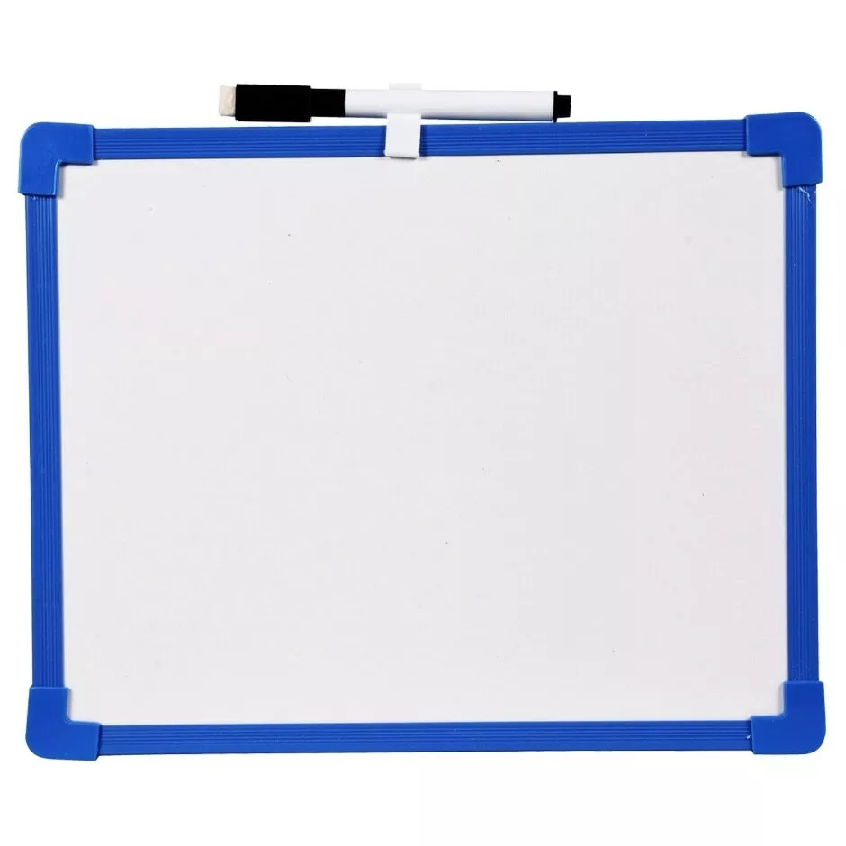 Dry Erase Board 10x8 Magnetic Personal Blue Students Kitchen School  Whiteboard