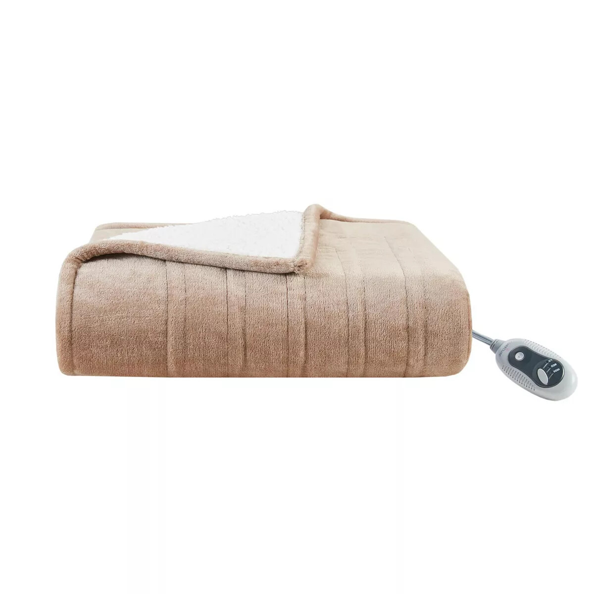 Cuddl Duds TAN Heated Plush Sherpa Throw Blanket 50u0026#034; x 60u0026#034; Auto  Shut Off NIB | eBay