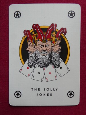 JOKER JOLLY SINGLE PLAYING CARDS ITALIAN DAL NEGRO BLACK RARE 70s /80s