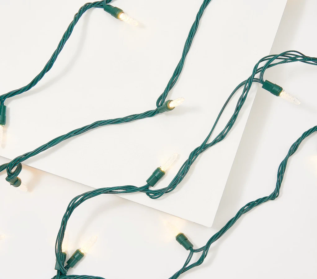 Bethlehem Lights 17 Mini Faceted Battery Operated LED Light Strand Cool White