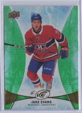 2020-21 JAKE EVANS UPPER DECK ICE GREEN PARALLEL ROOKIE RC