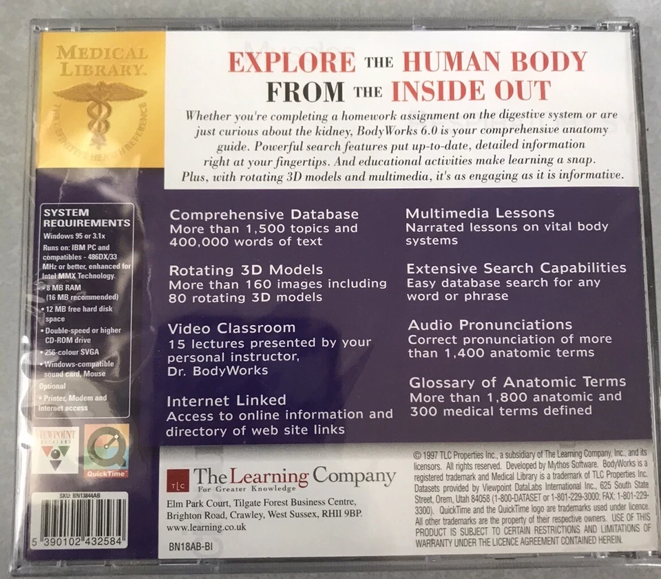 Bodyworks A 3-D Journey Through The Human Body Cd Rom For Windows 95 And 3.1 - Image 2 of 2