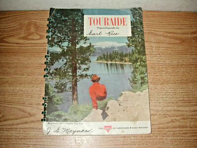 VINTAGE 1947 CONTINENTAL OIL CONOCO TOURAIDE USA MILEAGE MERCHANT ROAD TRIP BOOK