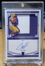 2020 National Treasures Colligiate Clyde Edwards-Helaire RC Rookie Patch Auto/49