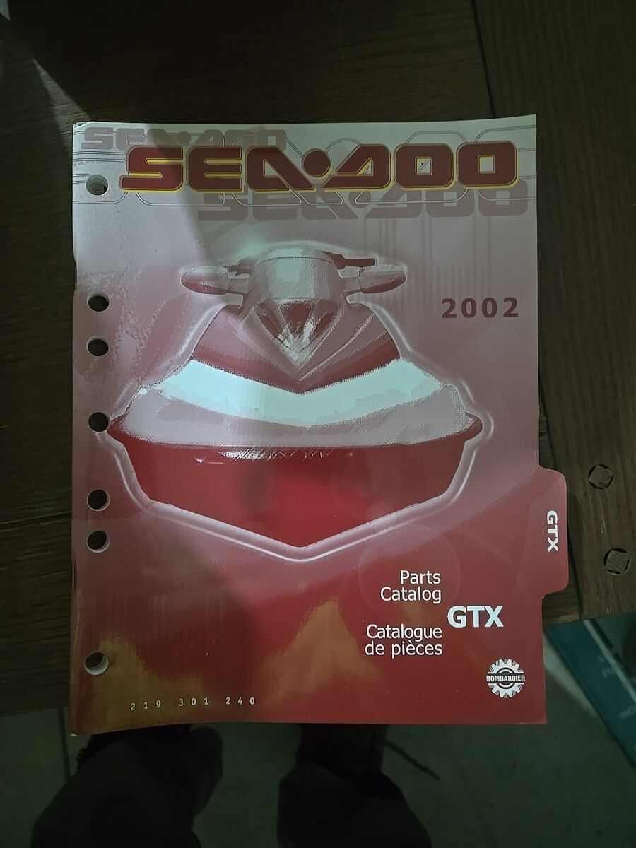 話題の行列 2002 OEM Book CATALOG PARTS Factory OEM Ski Jet GTX DOO SEA 水上オートバイ用