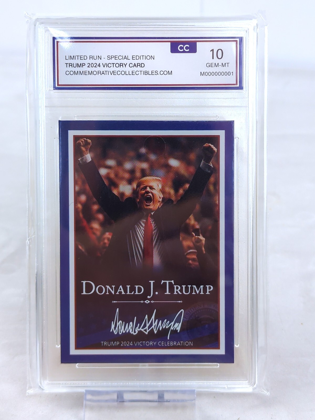 1986 Donald Trump Custom Trading Card - Ungraded Near Mint/Mint Condition, Political